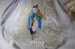 Antique Victorian Theodore Rossler Moser Style Art Glass Water Pitcher Antique Victorian Theodore Rossler Moser Style Art Glass Water Pitcher