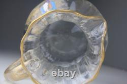 Antique Victorian Theodore Rossler Moser Style Art Glass Water Pitcher Antique Victorian Theodore Rossler Moser Style Art Glass Water Pitcher