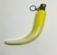 Antique Victorian Mother Of Pearl Satin Art Glass Horn Perfume Canary Yellow