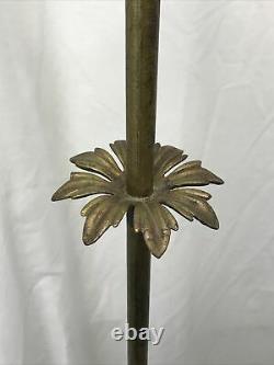 Antique Vintage Victorian Floor Bridge Lamp Arts & Crafts Deco Piano Glass Shade