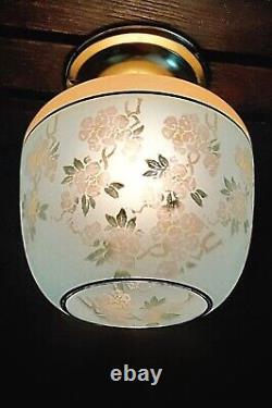 Antique/Vtg 1920's-30's Victorian Art Deco Nouveau Glass Ceiling Light Fixture