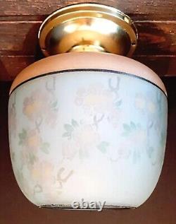 Antique/Vtg 1920's-30's Victorian Art Deco Nouveau Glass Ceiling Light Fixture