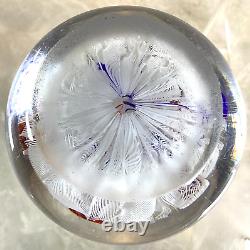 Antique Vtg Baccarat Millefori 6 Animal Canes Latticino Glass Paperweight B 1848