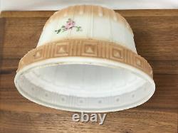 Antique Vtg Victorian Art Deco Glass Lamp Shade Bridge Pendant Globe 2 1/8 1/4