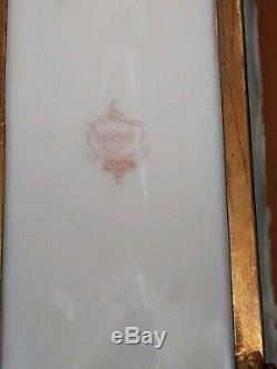 Antique Wave Crest CF Monroe Footed Open Dresser Box Wavecrest Scroll SIGNED