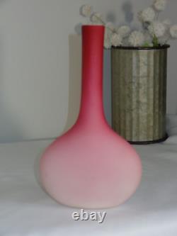 Antique Webb Art Glass Cased Peachblow Victorian Glass Vase