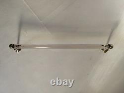 Antique glass towel bar rod rack holder art brass co art deco vtg victorian