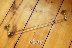 Antique glass towel bar rod rack holder art brass co deco vtg victorian towel