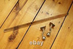 Antique glass towel bar rod rack holder art brass co deco vtg victorian towel