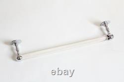 Antique glass towel bar rod rack holder hoegger art deco vtg victorian