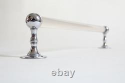 Antique glass towel bar rod rack holder hoegger art deco vtg victorian