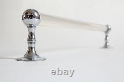 Antique glass towel bar rod rack holder hoegger art deco vtg victorian