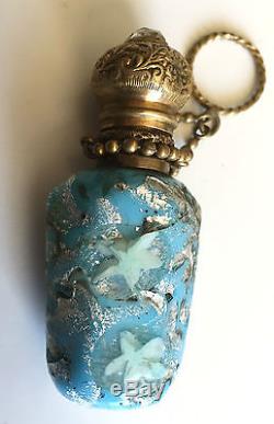Antique perfume scent bottle chatelaine venezia murano glass Franchini Bigaglia