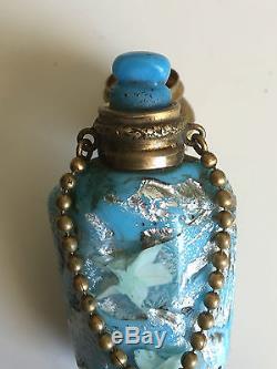 Antique perfume scent bottle chatelaine venezia murano glass Franchini Bigaglia