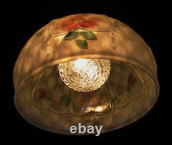 Art Deco Antique Pendant Swag Glass Shade Slip Ceiling Light Fixture Chandelier