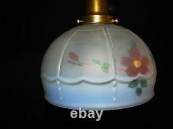 Art Deco Antique Pendant Swag Glass Shade Slip Ceiling Light Fixture Chandelier