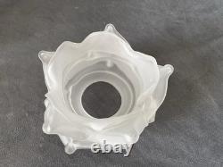 Art Deco Depression Glass Vase Victorian. X 4 Frosted glass tulip lampshade