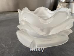 Art Deco Depression Glass Vase Victorian. X 4 Frosted glass tulip lampshade