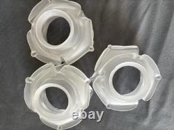 Art Deco Depression Glass Vase Victorian. X 4 Frosted glass tulip lampshade
