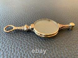 Art Deco Gold Filled Pendant Lorgnette Folding Opera Glasses Spectacles c. 1920's