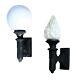 Art Deco Outdoor Wall Scone Light Fixture With Globe Or Flame Shade Bungalow