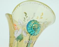 Art Glass Tussie Mussie Posey Posy Holder Vase Insert Painted Flower (#J1264)