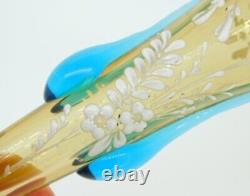 Art Glass Tussie Mussie Posey Posy Holder Vase Insert Painted Flower (#J1264)