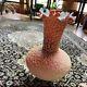 Art Glass Vase With Applied Coralene Stunning! Uv Reactive