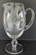 Art Nouveau Glass Pitcher Engraved Etched Nude Woman Victorian Antique