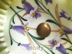 Art Nouveau figural glass platter with valance hand painted 19th c. Victorian Art Nouveau figural glass platter with valance hand painted 19th c. Victorian