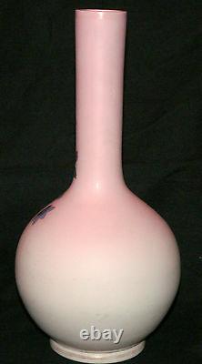 Art glass VASE, opaline glass, peachblow, Bohemian, 14.5t, c1880