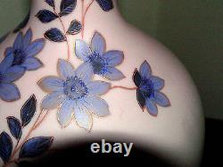 Art glass VASE, opaline glass, peachblow, Bohemian, 14.5t, c1880