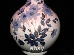 Art glass VASE, opaline glass, peachblow, Bohemian, 14.5t, c1880