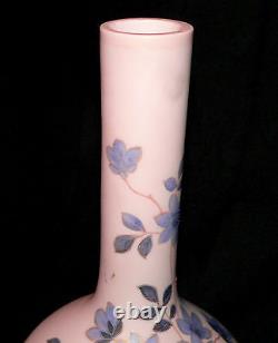 Art glass VASE, opaline glass, peachblow, Bohemian, 14.5t, c1880