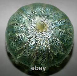 Art glass finger BOWL, aquamarine, Aventurine, spangle, mica fleck, c1880, 5