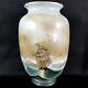 Baccarat Opaline Ship Vase 1880 Antique French Milk Art Glass Nautical French