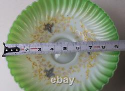 Beautiful Antique Victorian Enameled Case Glass Bowl