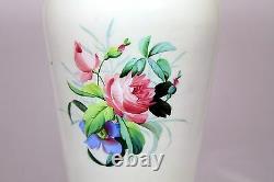 Beautiful! Hand Blown & Painted Victorian Bristol Glass Vase (15.5 H x 5.5)