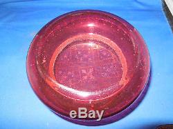 Beautiful Moser Victorian Lidded Cranberry Glass Bowl