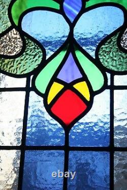 Beautiful Traditional Art Nouveau / Victorian Design Stained Glass Leaded Panel
