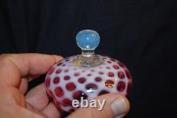 Beautiful Victorian Buckeye Cranberry Opalescent Bubble Lattice Sugar Bowl 1890s Beautiful Victorian Buckeye Cranberry Opalescent Bubble Lattice Sugar Bowl 1890s