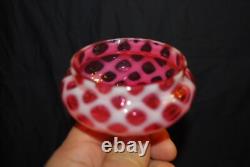 Beautiful Victorian Buckeye Cranberry Opalescent Bubble Lattice Sugar Bowl 1890s Beautiful Victorian Buckeye Cranberry Opalescent Bubble Lattice Sugar Bowl 1890s