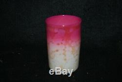 Beautiful Victorian New England Glossy Peachblow Agata Tumbler 1880's