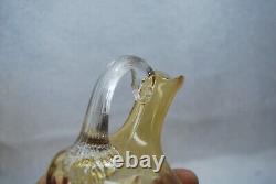 Beautiful Victorian Reverse Amberina Diamond Quilted Cruet 1880's