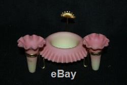 Beautiful Victorian Webb Burmese Clarke's Fairy Lamp Menu Holder 1880's