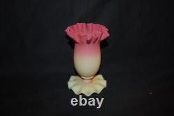 Beautiful Victorian Webb Burmese Uranium Glass Posey Vase 1880's Beautiful Victorian Webb Burmese Uranium Glass Posey Vase 1880's