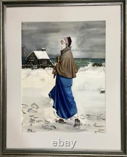 Beautiful Vintage Victorian Painting Signed A. Smith /copy Of Prisicilla Beautiful Vintage Victorian Painting Signed A. Smith /copy Of Prisicilla