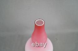 Bohemian Victorian Pink Cased Peach Blow Satin Glass Double Gourd Shape Vase