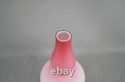 Bohemian Victorian Pink Cased Peach Blow Satin Glass Double Gourd Shape Vase