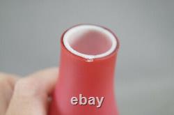 Bohemian Victorian Pink Cased Peach Blow Satin Glass Double Gourd Shape Vase